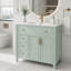 Meuble-lavabo moderne avec lavabo, armoire autoportante, rangement inclinable et quincaillerie or mat-726493313