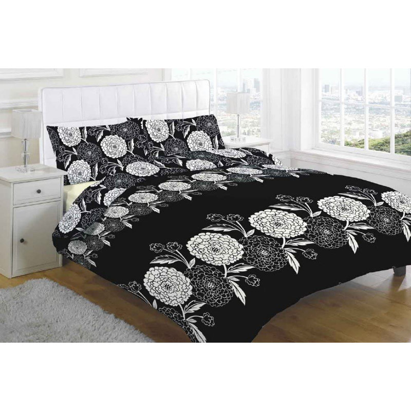 Arsalan Cotton Blend, Polyester Floral Duvet Cover Set with Pillowcases