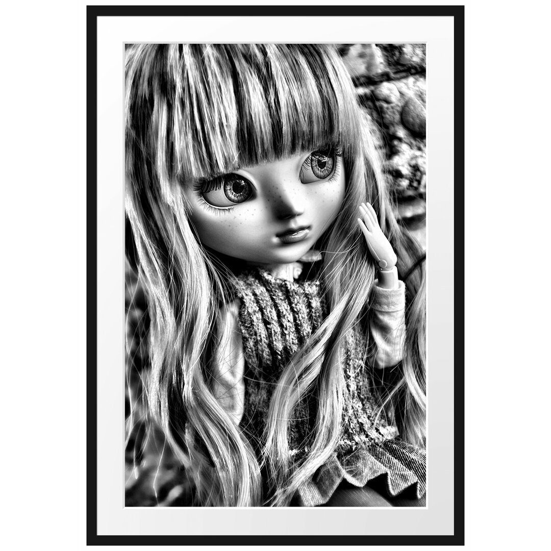 Gerahmtes Poster Pullip mit Augen