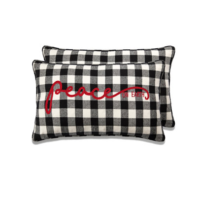 Holiday Series 100% Cotton Lumbar Rectangular Pillow Cover