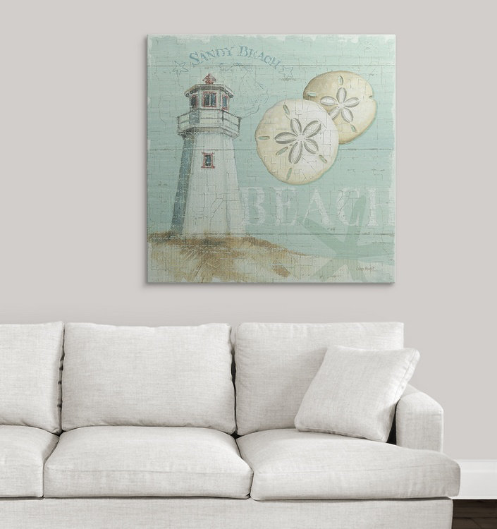 « beach house i » par lisa audit, impression, H 35 po x l 35 po x P 1,5 po, Toile