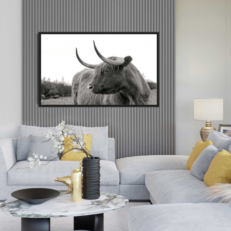 On the Ranch I No Tag - Peinture, L 63,5 po x H 39,5 po, Cadre noir
