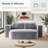 Lozena 79'' Convertible Corduroy Sleeper Sofa Bed, 15'' Thick Full-Size Compression Mattress Couch-495358135