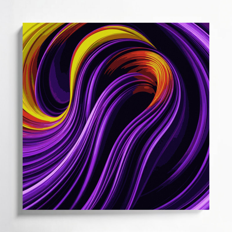 Gradient Abstract 88, impression sur toile mauve, H 8 po x l 8 po