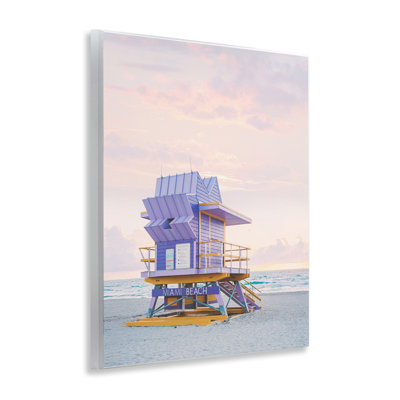Purple Lifeguard Stand Landscape Wall Plaque, design by Sisi and Seb