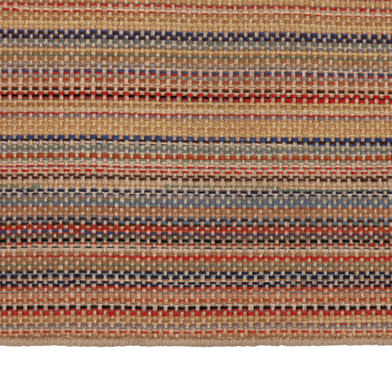 Multicolored Stripe Modern Tibetan Wool Runner - 2'9" X 30'