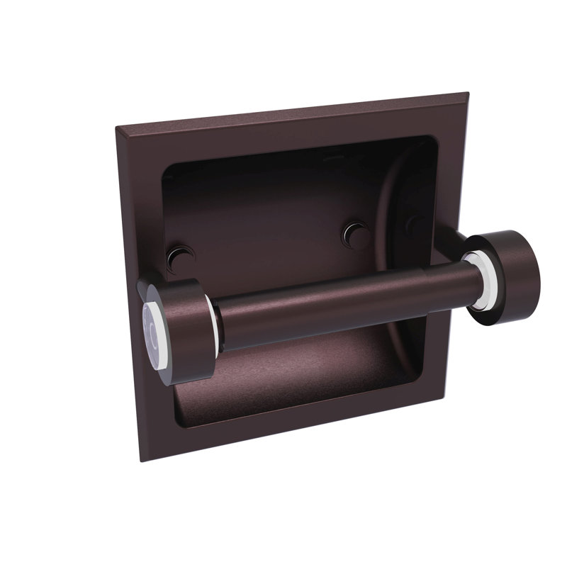 Porte-papier hygiénique encastré Margolis, Bronze antique
