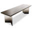 Bureau rectangulaire en bois massif noir et acrylique-108781375