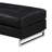 Black Oversized Leather With Solid Wood And Legs Element Option Stool Build