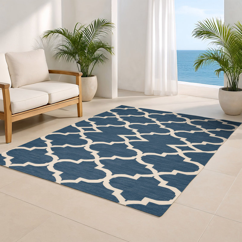 Tapis gris intérieur et extérieur Trellis, Rectangulaire 8 pi x 10 pi