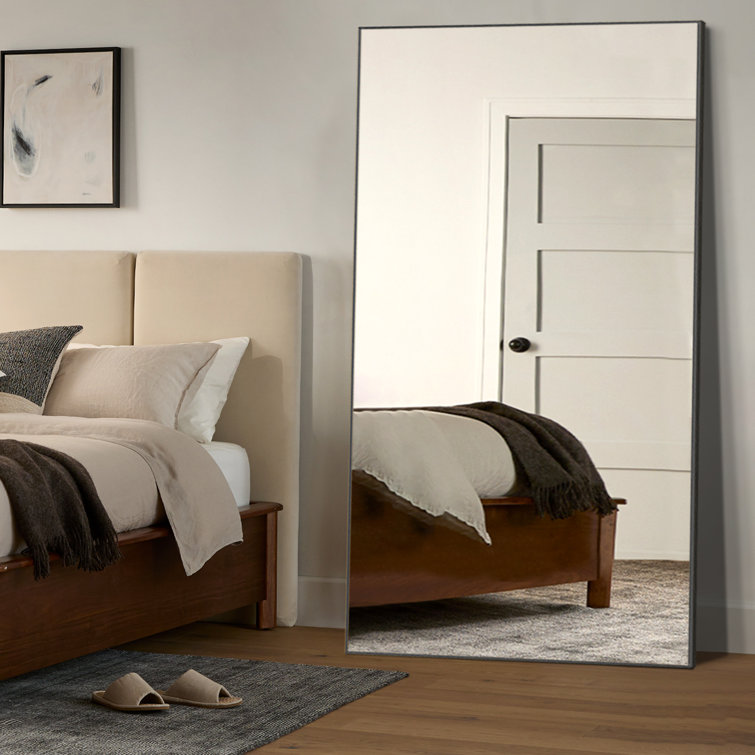 Bethney Rectangle Metal Full Length Floor and Wall Mirror