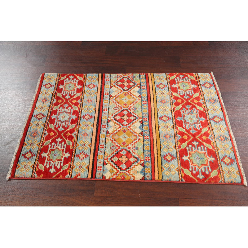 Tapis oriental géométrique Kazak 3 x 4