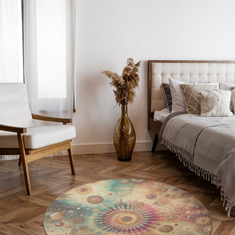 Tapis tressé Shine, Rond 5 pi