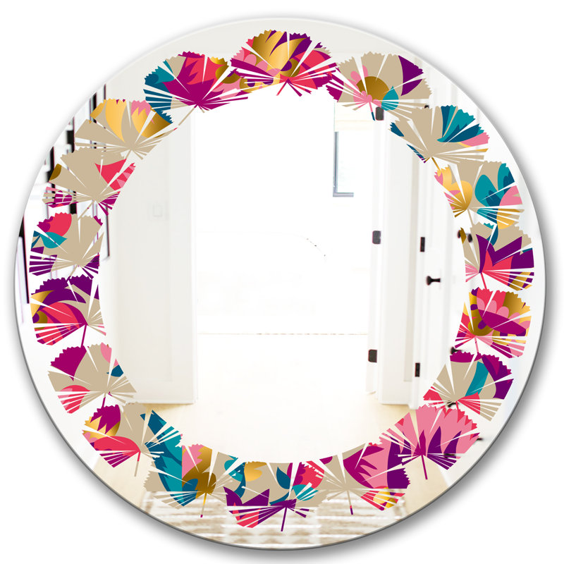 Miroir mural Elegant Blossom, H 23,6 po x l 23,6 po