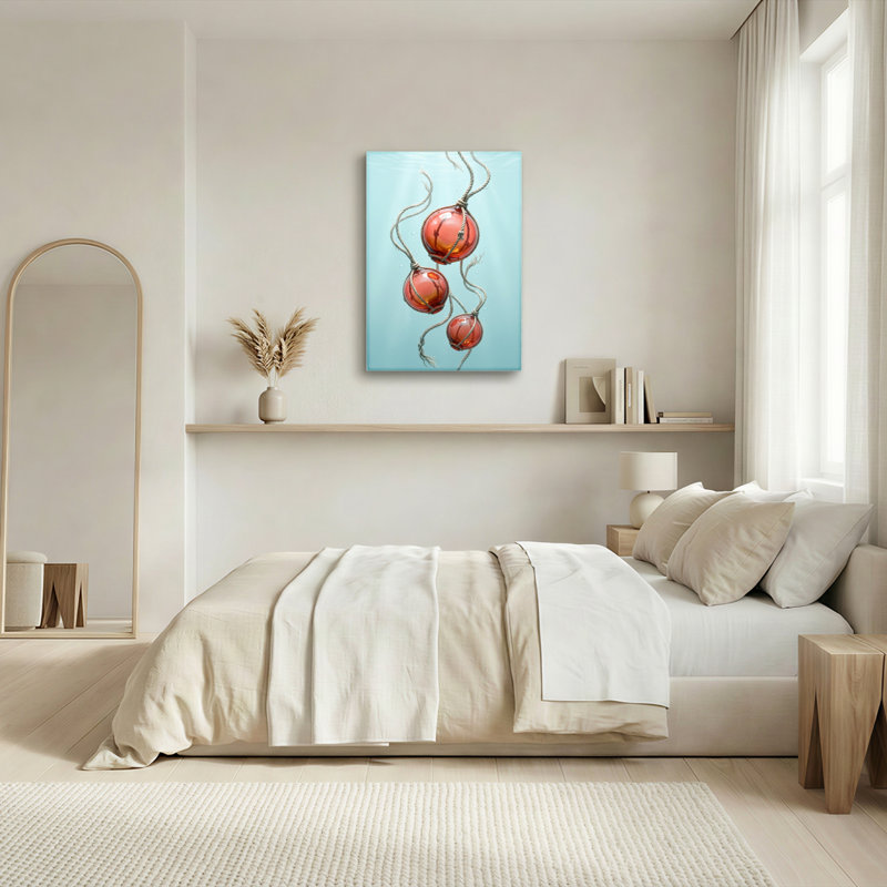 Ensemble de 1 tableau sur toile « Orbes flottantes », 36"H x 24"W, Wrapped Canvas
