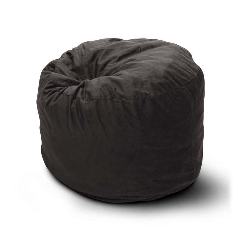  | Tabouret 2 pieds | Rembourrage en mousse - housse amovible lavable, Gray Suede
