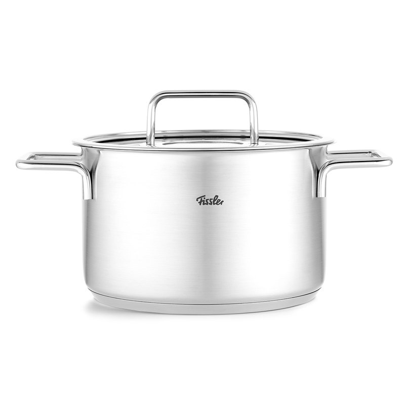 Fissler® Pure Collection Stainless Steel Stockpot with Glass Lid, 8.70"