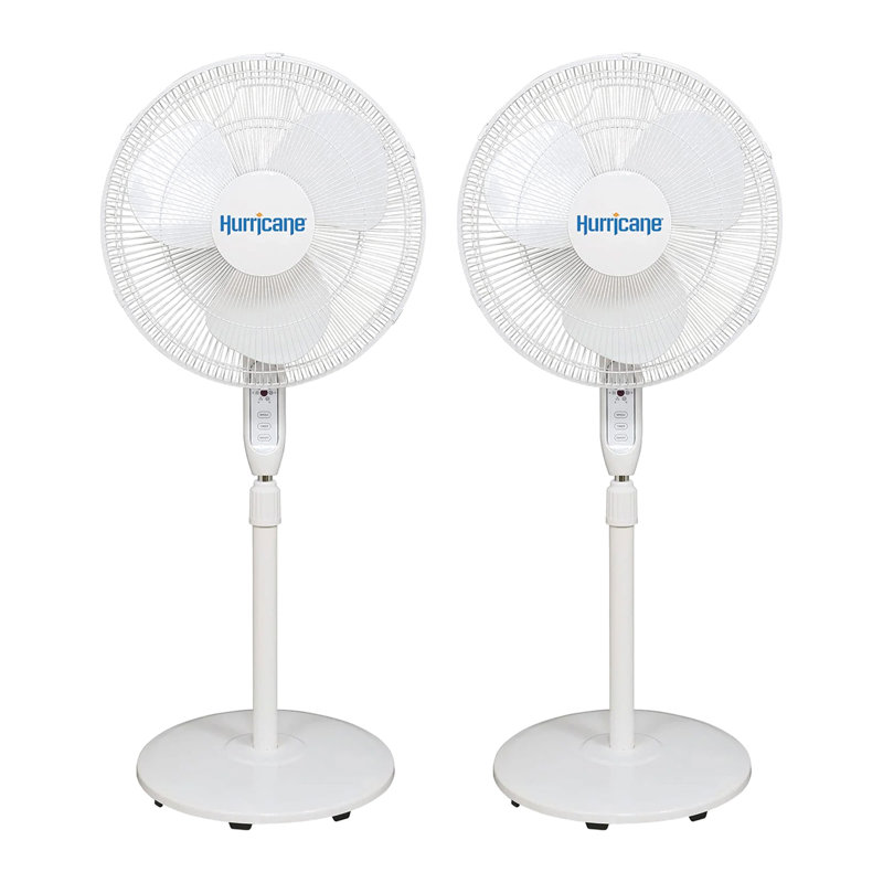 Ventilateur oscillant / debout Hurricane, H 4,9 po x l 18,5 po x P 23 po, Blanc