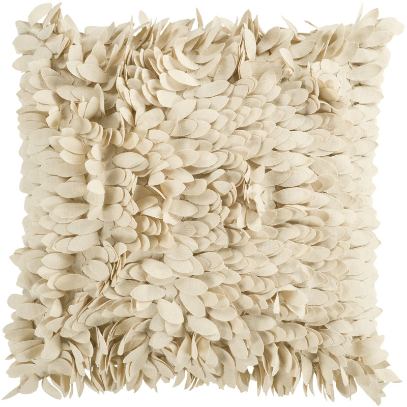 Claire Square Off-White Wool Throw Pillow