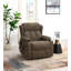 Fauteuil inclinable électrique en lin brun Lusio