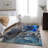 Premium Machine Washable Cerrito AMF503 Navy Rug-103838143