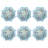 Pack Of 6 Mini Lace Umbrella Parasols With Sequins - Delicate Dolls Size Decorative Small Umbrella For Weddings, Baby Showers, Parties And Events - 11.6 Inch Diameter-110139193