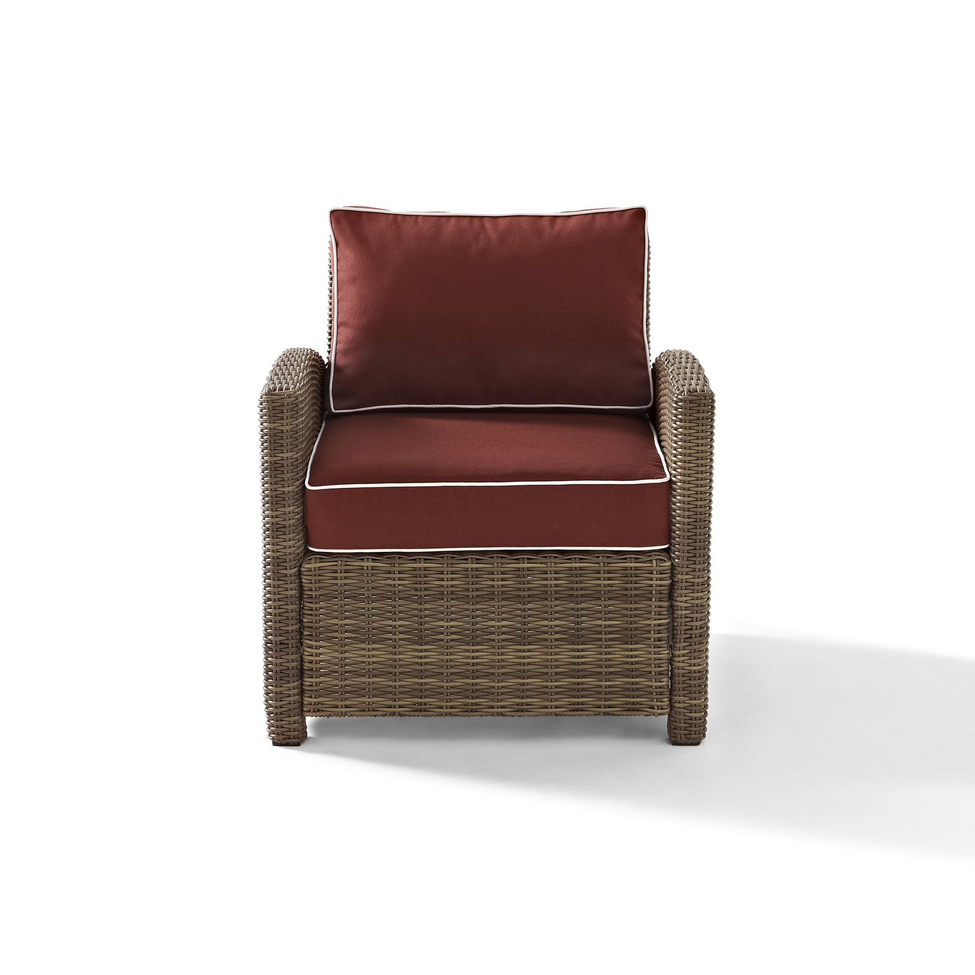4 - Person Patio Conversation Set with Cushions, Sangria, Brown
