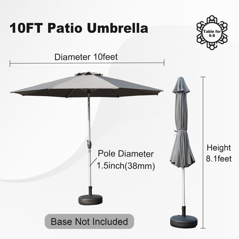 Parasol de patio, Gris