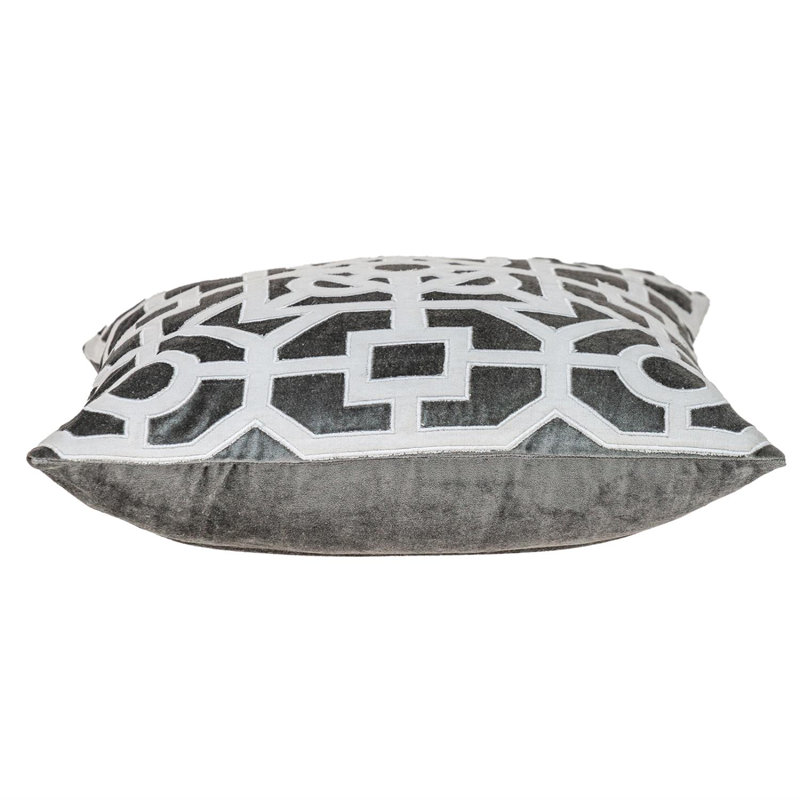 Parkland Collection Hazel Transitional Gray Throw Pillow, Gray