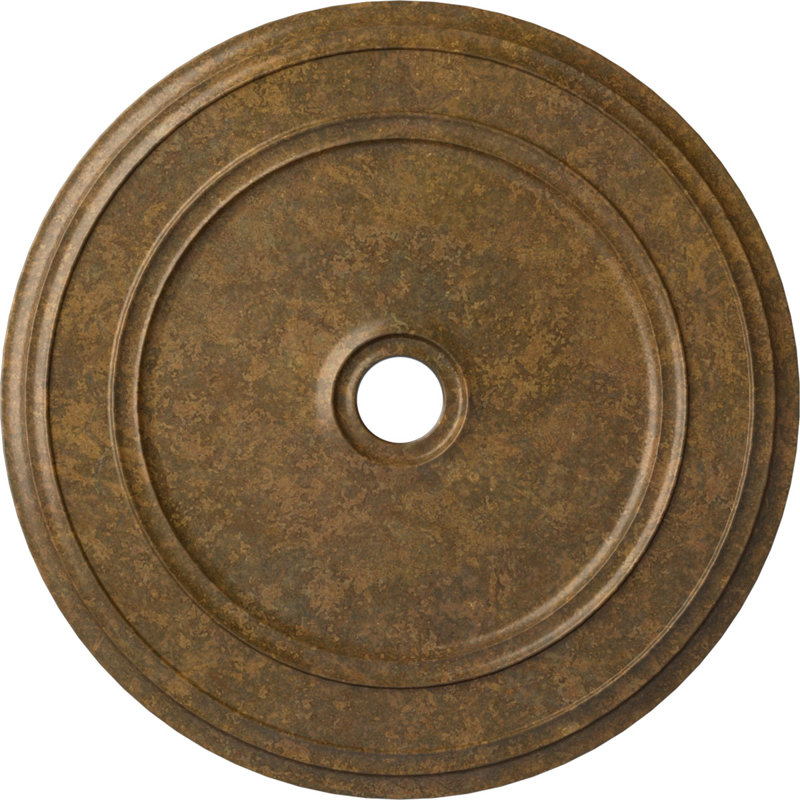 Médaillon de plafond Endurathane Galveston, DE 51 po x P 3 5/8 po x P 3 3/8 po (convient aux auvents jusqu'à 5 7/8 po), fini craquelé Americana peint à la main