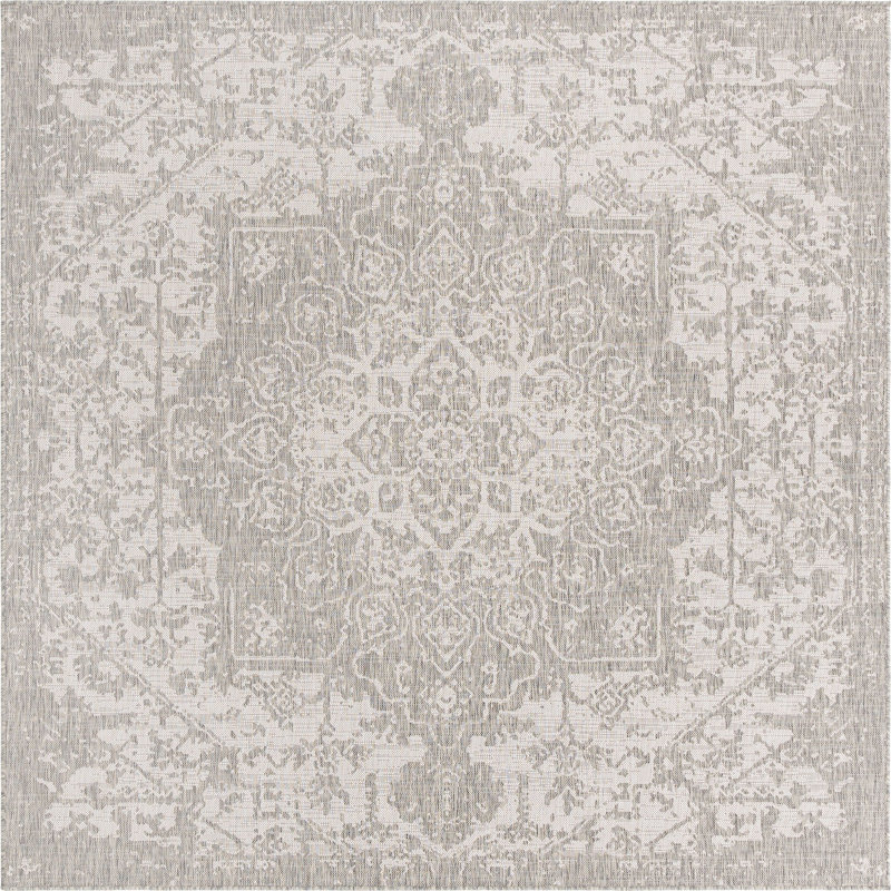 Outdoor Destiny Area Rug Stone Color, Rectangle 7' x 10'