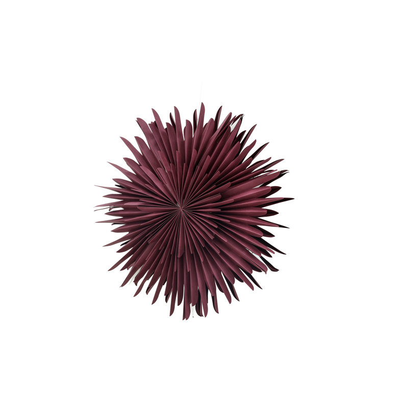 Brooklana 1 - Light Geometric Pendant, Dark Red, 80cm H x 80cm W x 80cm D