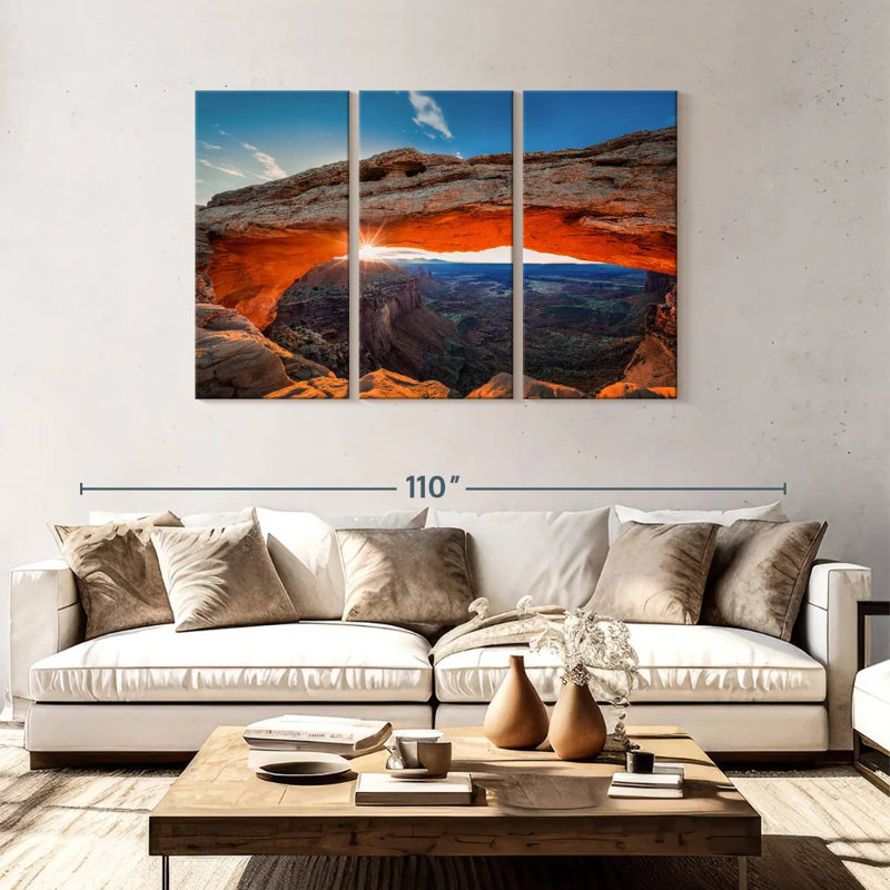 Alvord brillant lever de soleil à l'arche de Mesa, H 48 po x l 74 po