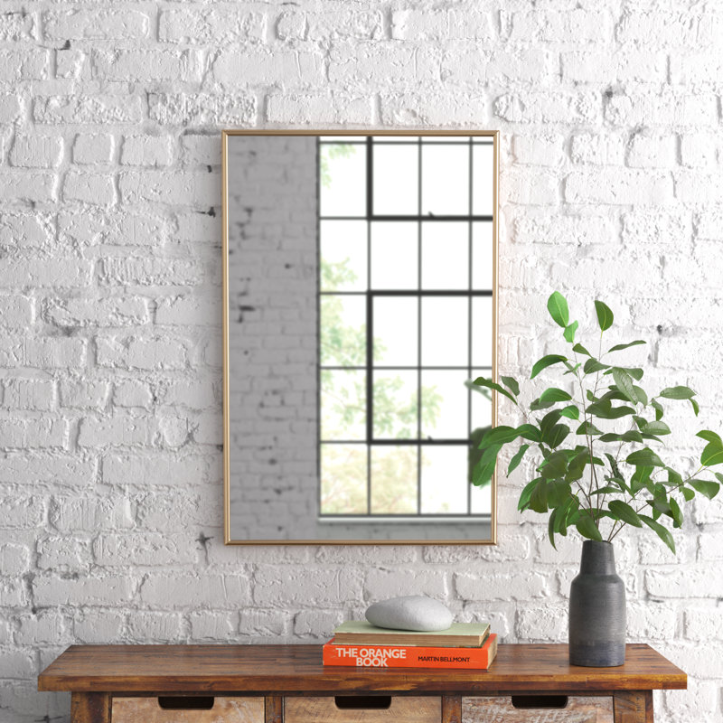 Marshall Bathroom Mirror, Brass