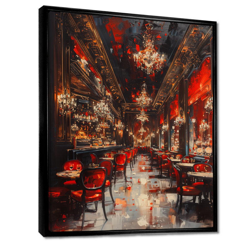 Casinos royaux - Casinos, Toile avec cadre flottant noir, H 40 po x l 30 po x P 1,5 po