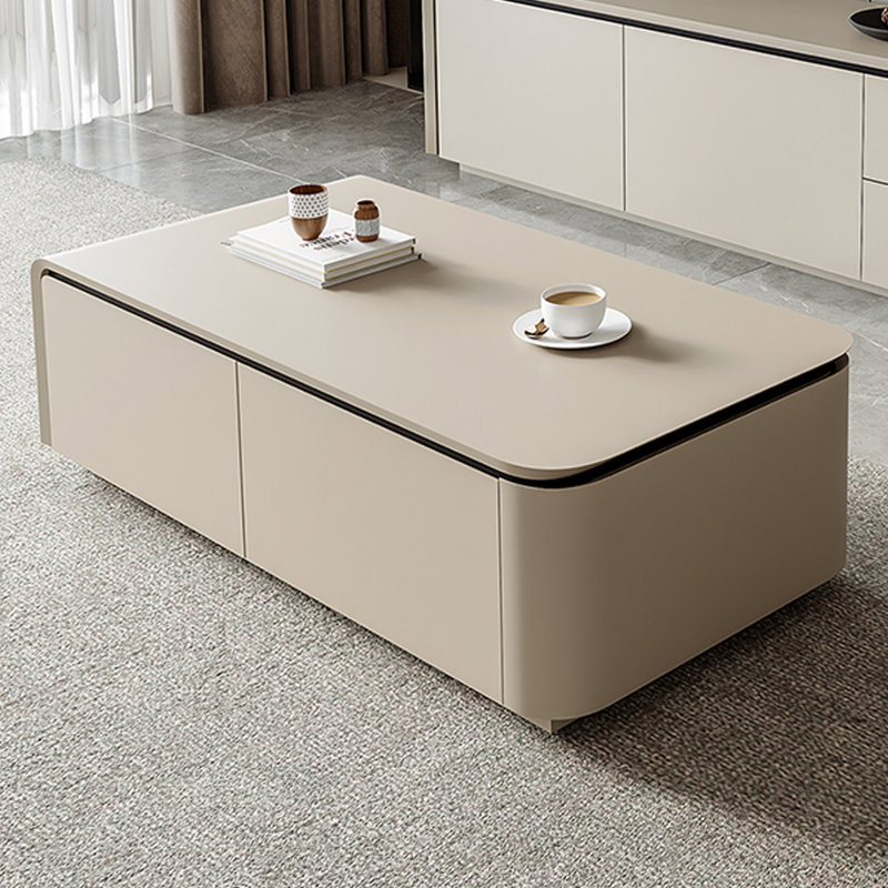 Table basse multifonctionnelle avec rangement ouvert, H 15,75 po x L 51,18 po x l 27,56 po, Gris