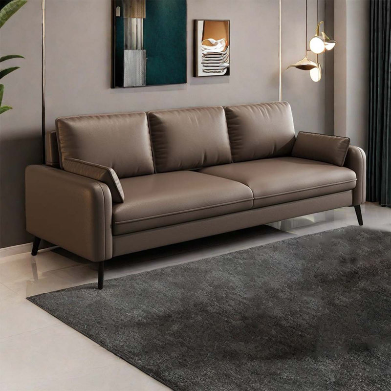 Ensemble de salon en similicuir Trema, Similicuir brun