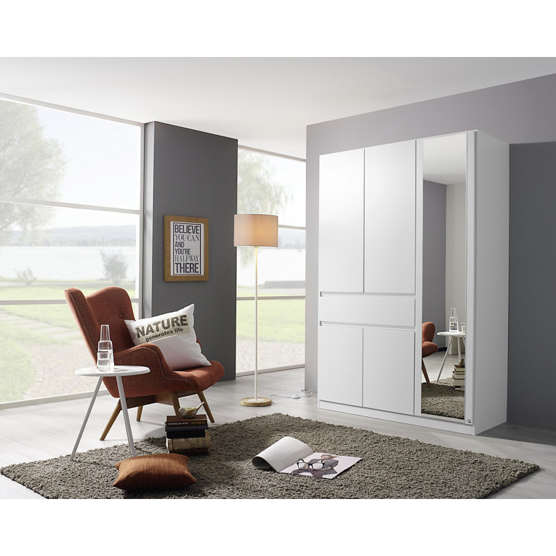 Tübingen 5 Door Wardrobe, White/Chrome