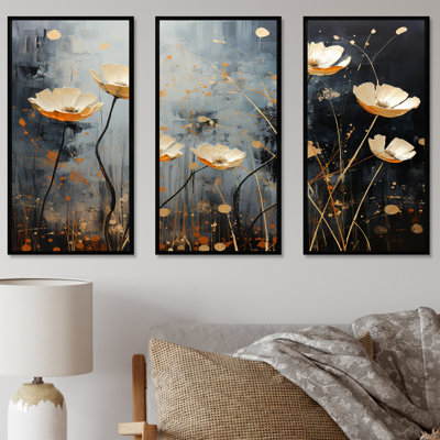 «Gilded Garden Blooming Meadows I», ensemble d'art sur toile