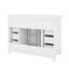 Meuble-lavabo de 48 pouces avec lavabo en résine, armoire contemporaine avec 6 tiroirs à fermeture silencieuse et 2 portes pour un rangement abondant