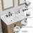 Retford 60" Double Vanity With Engineered Marble Top, Sink & Backsplash, Pre Assembled