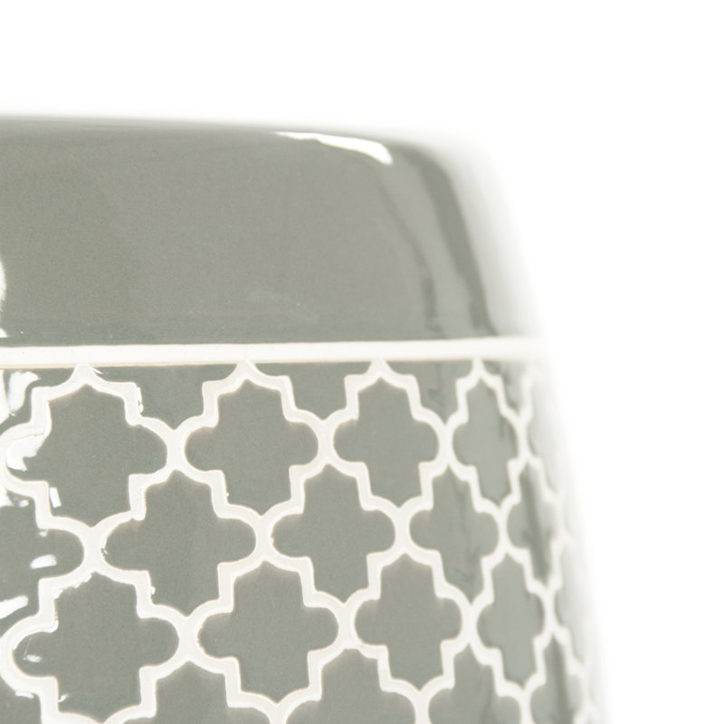 Gable Ceramic Accent Stool, Sage