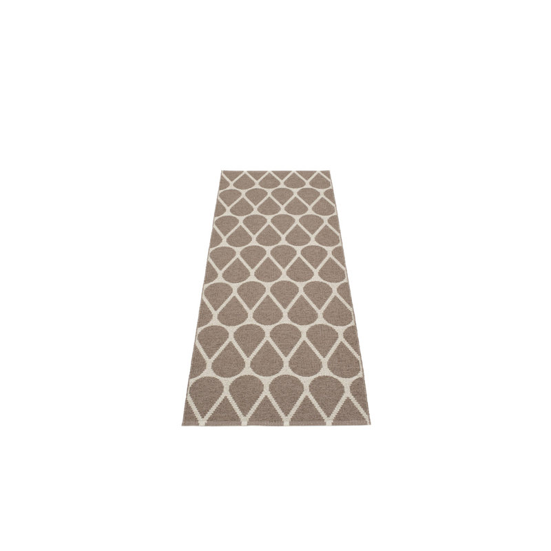 Otis Geometric Area Rug in Dark Mud/Beige, Runner 2'3" x 6'6"