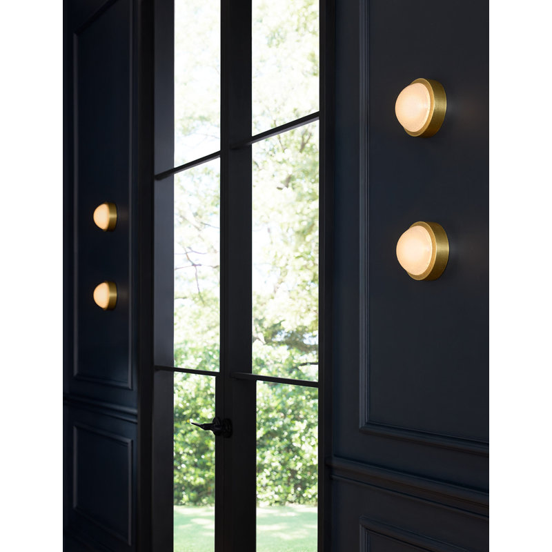 Lennon 1 - Light LED Flush Mount, Antique Brass