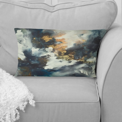 Radiant Muse Emergence III - Abstract Painting Printed Throw Pillow