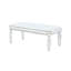 Table basse à miroir argenté avec pieds sculptés rétro, centre de table rectangulaire en verre pour un décor de salon moderne