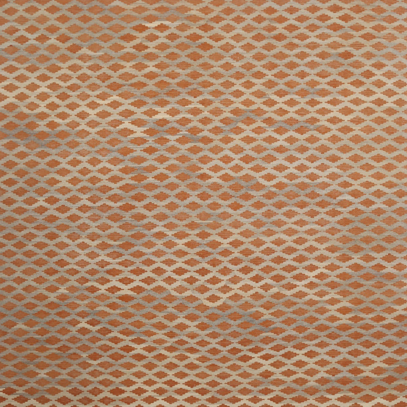 Tapis contemporain brun / gris, Carré 4 pi