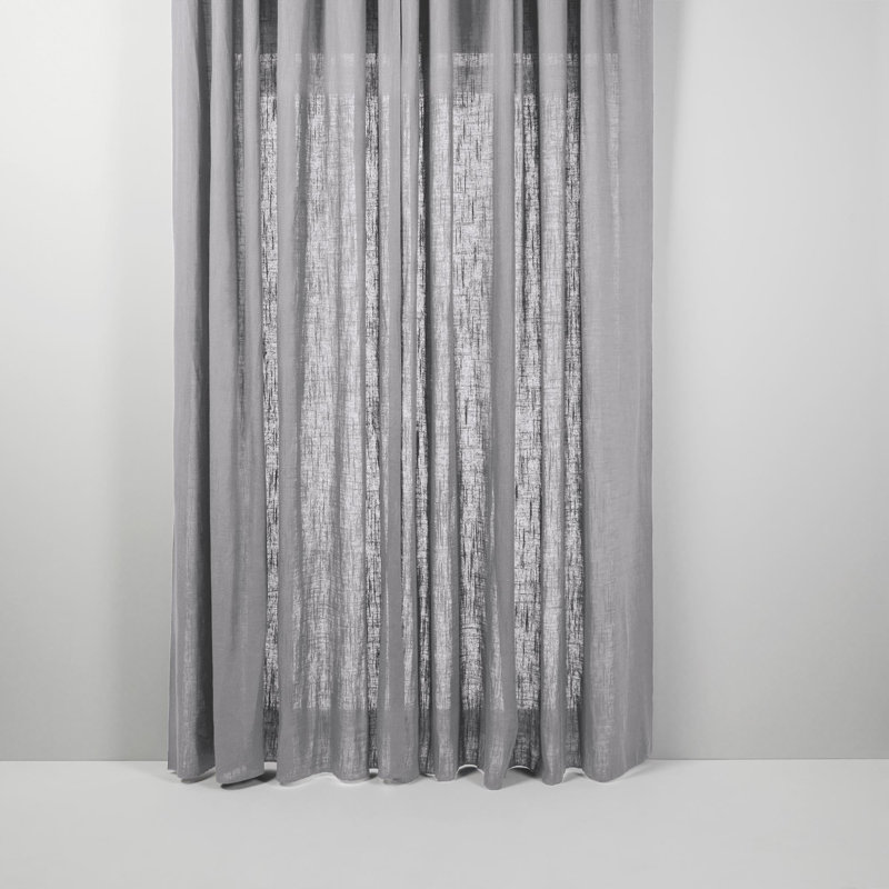 Bellavista Semi Sheer Curtain Single Panel, Pale Grey, 200 x 280cm
