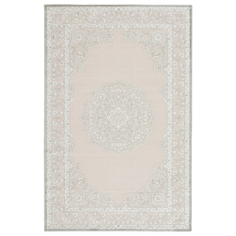 Jaipur Living Malo Medallion Gray/ White Area Rug (5'X7'6"), Rectangle 5' x 7'6"