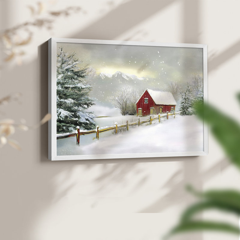 Art de Noël - DCCXLII - Impression encadrée - réaménageable, H 11 po x l 14 po, Blanc